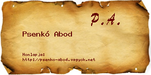 Psenkó Abod névjegykártya
